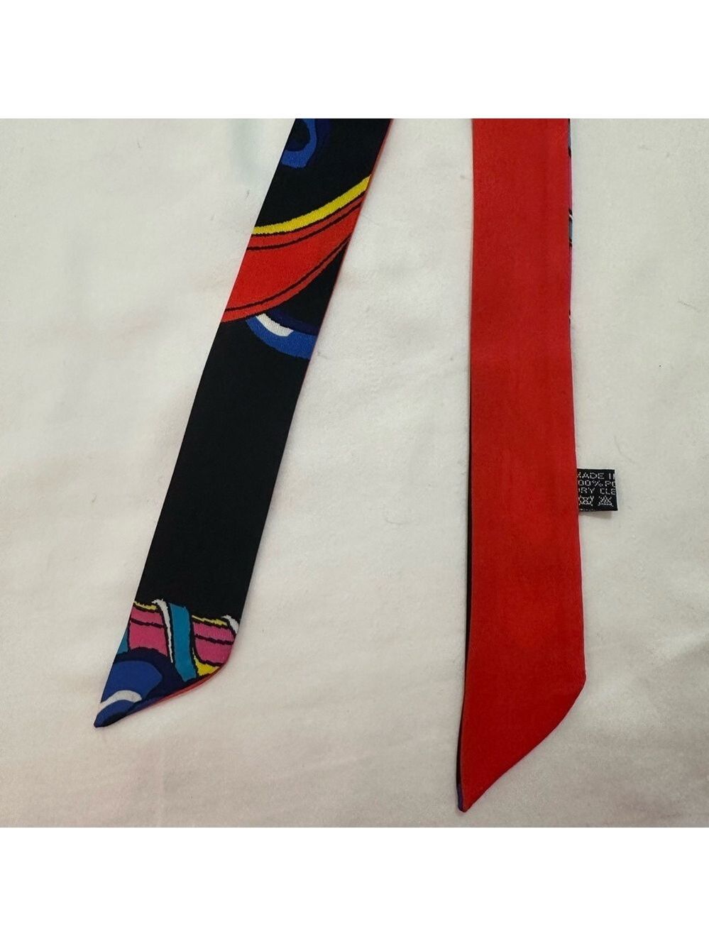VIBRANT PARIS LONG SKINNY SCARF BANDEAU BELT HAIR BAG HANDLE TIE COLORFUL 78” - Picture 9 of 10